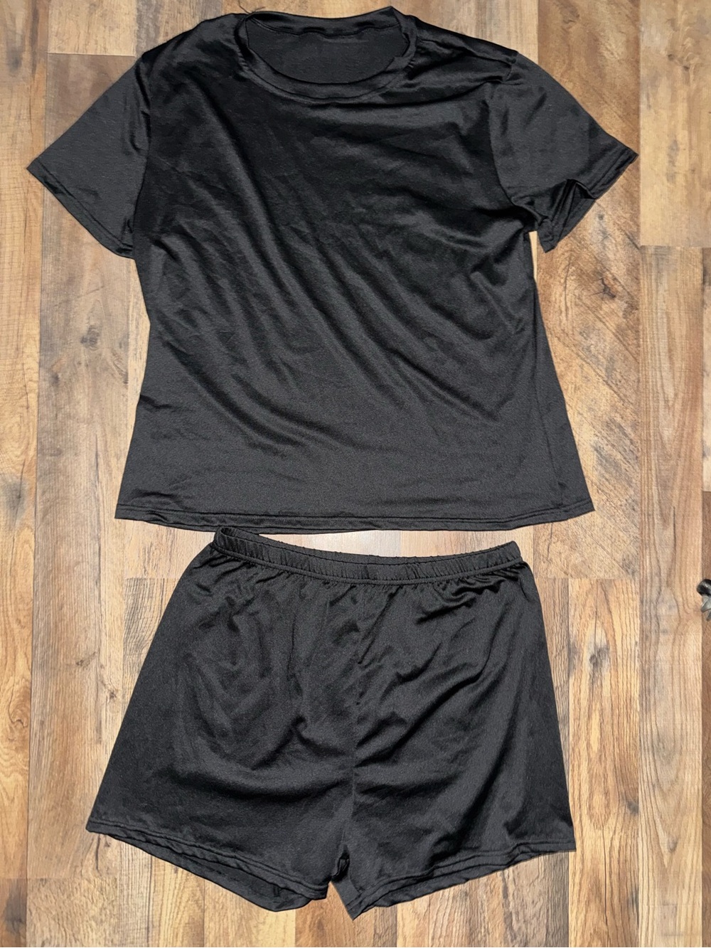 Source Unknown Black Women's Short Sleep Set - Tee & Elastic Waist Shorts